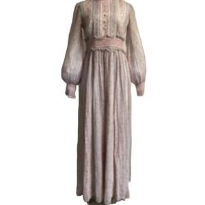 Vantage 70s maxi dress y2k size XS fairy cottage core,